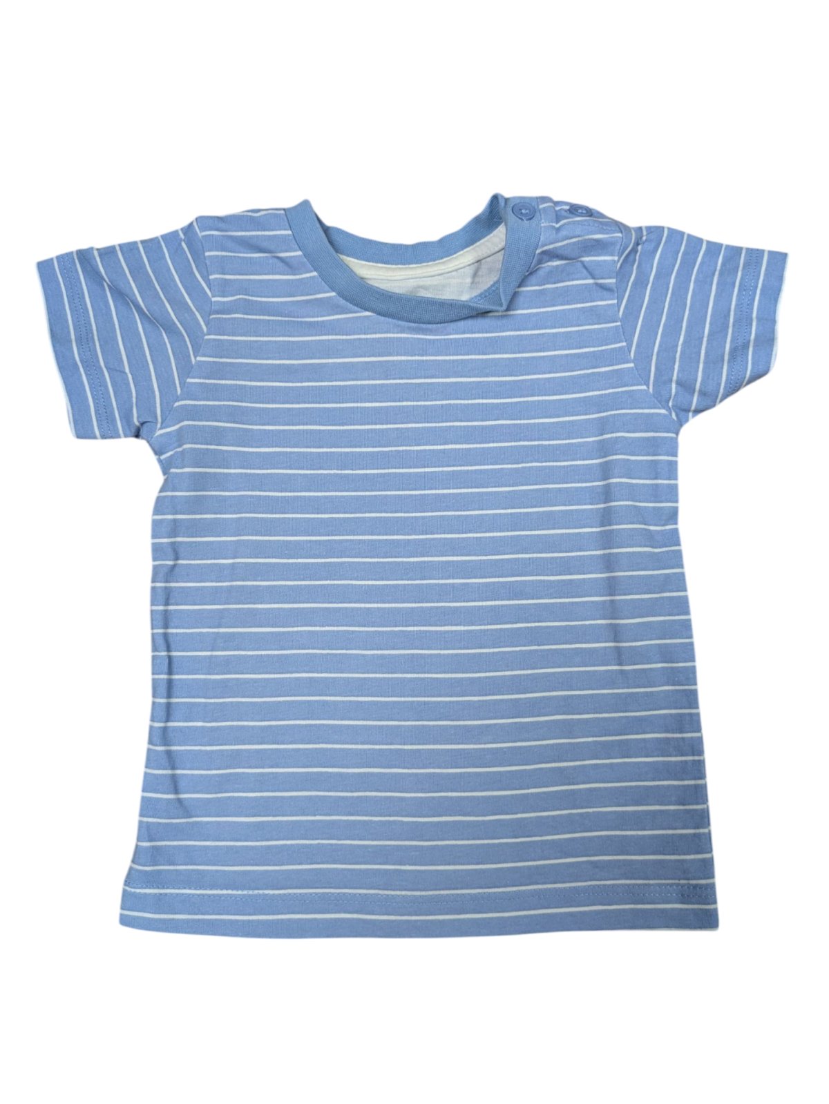 Modré pruhované triko s krátkým rukávem secondhand 